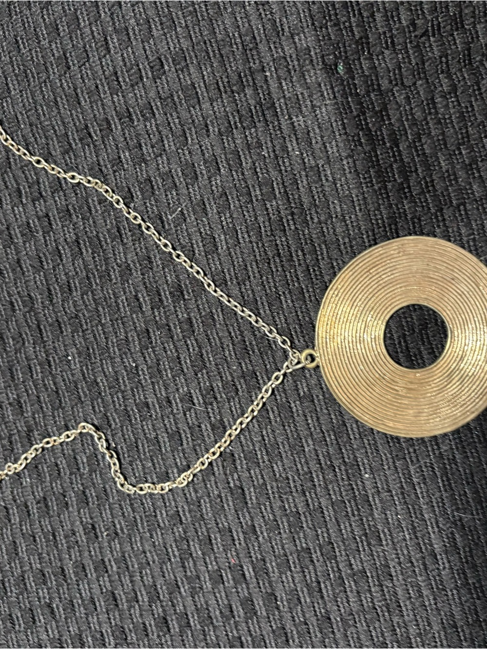 Gold-Tone Circular Pendant Necklace - Women Jewelry